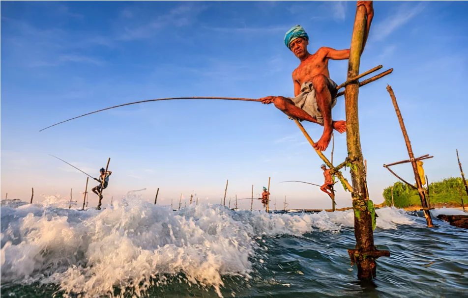 traditional-stilt-fishermen-fishing-along-the-southern-coast-of-sri-lanka