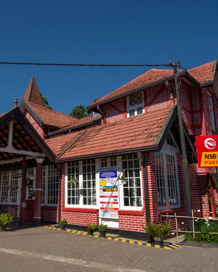 Colonial-era Nuwara Eliya Post Office with red brick architecture