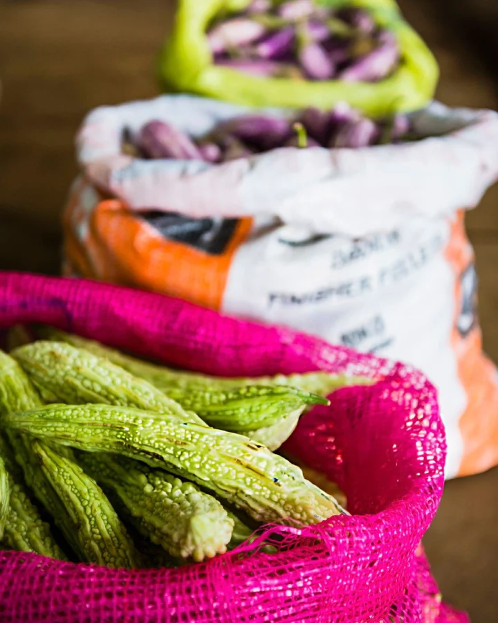 Fresh vegetables at Dambulla wholesale market in Sri Lanka